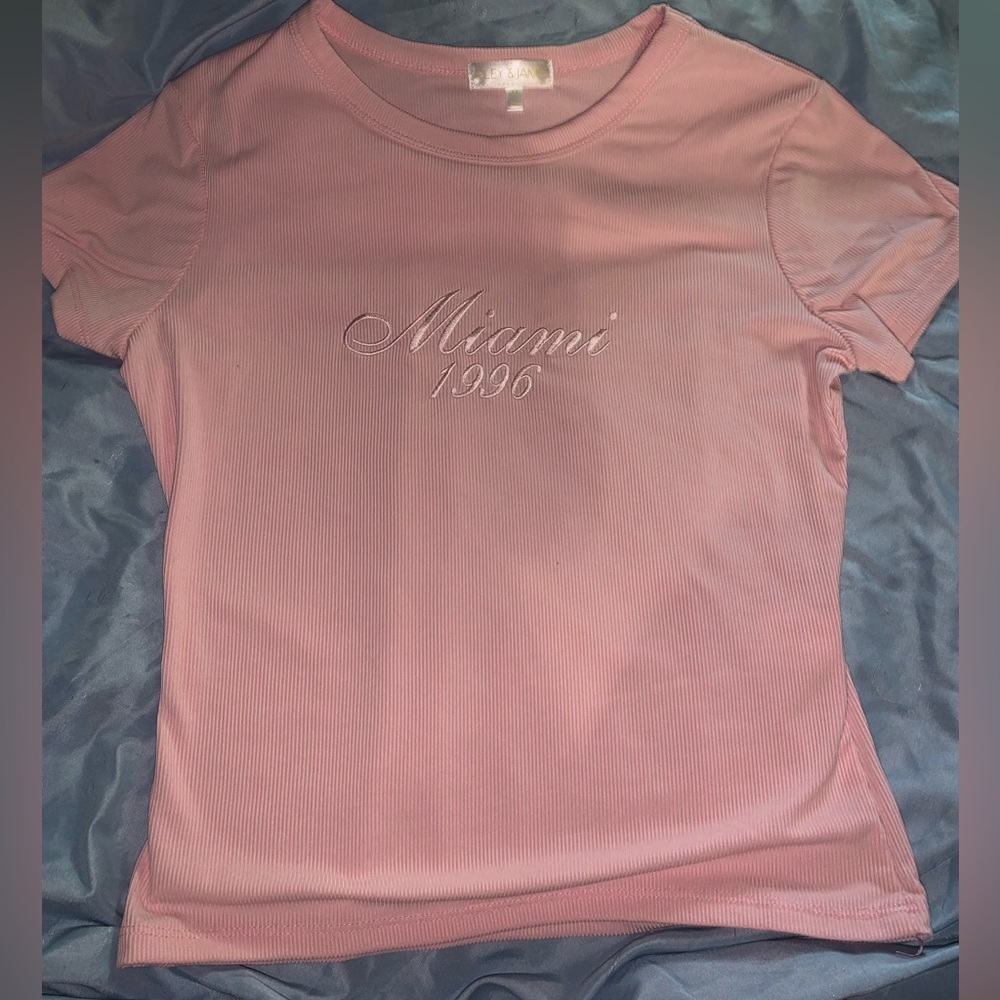Pink ‘Riley and James’ Miami shirt